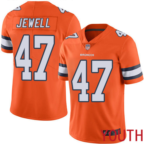 Youth Denver Broncos #47 Josey Jewell Limited Orange Rush Vapor Untouchable Football NFL Jersey->youth nfl jersey->Youth Jersey